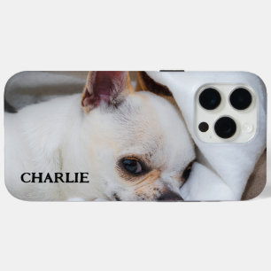 あなたのペット犬の子犬カスタムの写真chihuahuaと名前 iPhone 15 pro maxケース