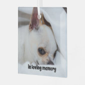 あなたのペット犬の子犬カスタムの写真chihuahua ガラスオーナメント (正面左)