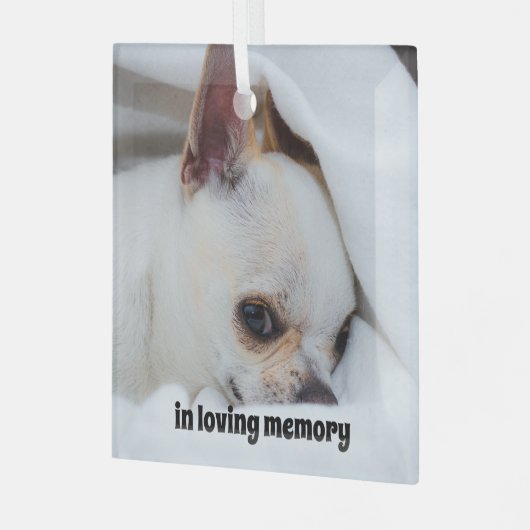 あなたのペット犬の子犬カスタムの写真chihuahua ガラスオーナメント (正面左)