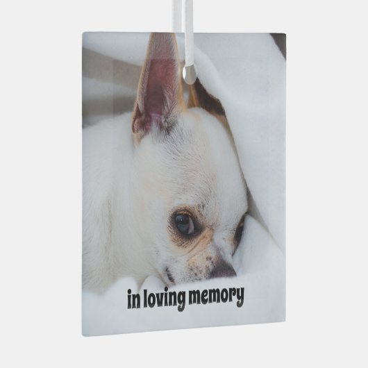 あなたのペット犬の子犬カスタムの写真chihuahua ガラスオーナメント (正面右)