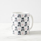 あなたのペット犬の猫カスタムのおもしろいハート コーヒーマグカップ (正面右)