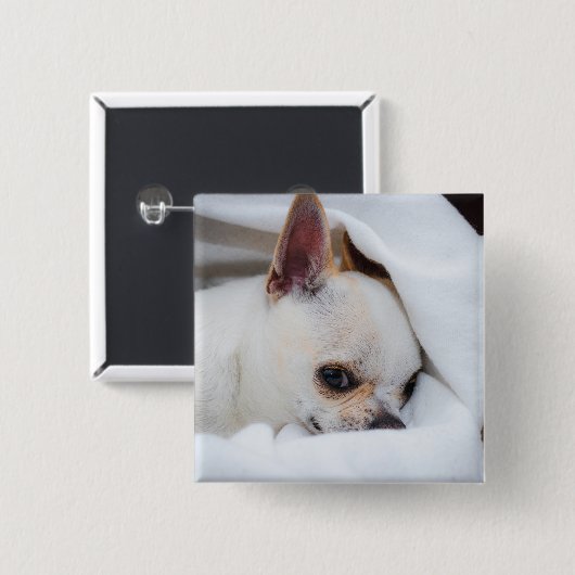 あなたのペット犬子犬のカスタム写真チワワ 缶バッジ (正面&裏面)