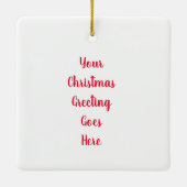 あなたのペット猫または犬の写真 クリスマス セラミックオーナメント (裏面)