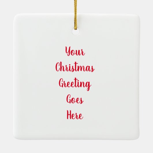 あなたのペット猫または犬の写真 クリスマス セラミックオーナメント (裏面)