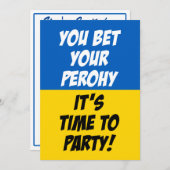 あなたのペロイパーティーウクライナファミリー懇親会 招待状 (正面/裏面)