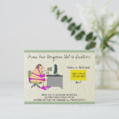 あなたのホット – コンピュータの老婦人 ポストカード (スタンド正面)