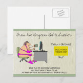 あなたのホット – コンピュータの老婦人 ポストカード (正面/裏面)