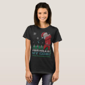 あなたのホールは私のゴール サンタクロース ゴルフ ださいクリスマス Tシャツ (正面フル)