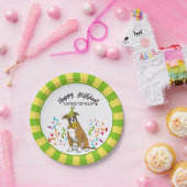 あなたのボクサー犬のパーティーとのハッピーバースデー ペーパープレート (パーティー)