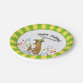 あなたのボクサー犬のパーティーとのハッピーバースデー ペーパープレート (アングル)