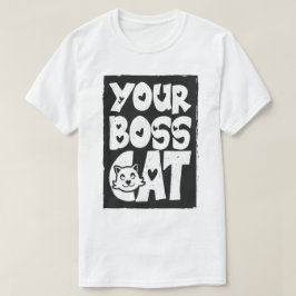 あなたのボス猫の白 Tシャツ