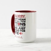 あなたのボタンを押すことを意味していない誕生日Gag マグカップ (正面左)