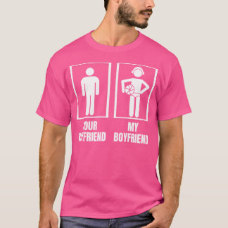 あなたのボーイフレンド私のボーイおもしろいフレンド水 Tシャツ