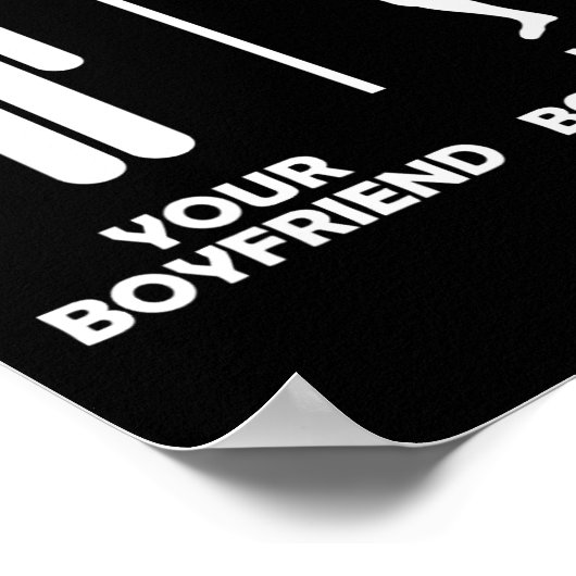 あなたのボーイフレンドvsマイおもしろいボディビルジムデザイン ポスター (角)