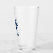 あなたのボートまたは名前は船のホイールヘルム海軍ブルー タンブラーグラス (左)