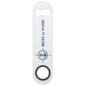 あなたのボートまたは名前コンパス航海のいかりホワイト スピード栓抜き (正面)