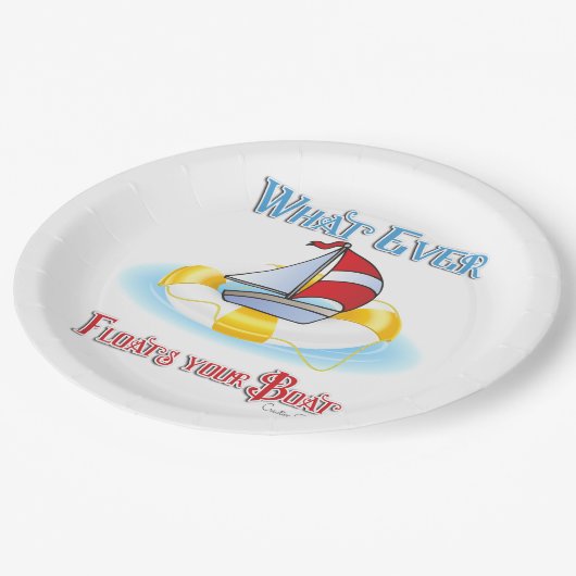 あなたのボートを浮かせるものは ペーパープレート (アングル)