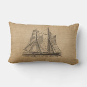 あなたのボートを浮かべるものは何でもバーラップ ランバークッション (裏面)