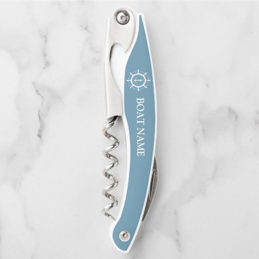あなたのボート名いかりブルーコルクスクリュー ソムリエナイフ (正面)