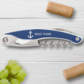 あなたのボート名いかりブルー ソムリエナイフ