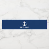 あなたのボート名いかりブルー ペットボトルラベル (シングルラベル)