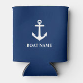 あなたのボート名いかりブルー 缶クーラー (正面)