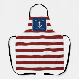 あなたのボート名いかり エプロン