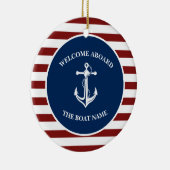 あなたのボート名いかり セラミックオーナメント (右)