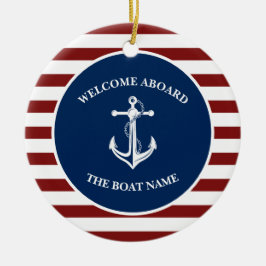 あなたのボート名いかり セラミックオーナメント