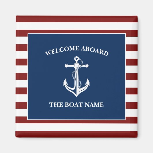 あなたのボート名いかり マグネット (正面)