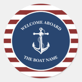 あなたのボート名いかり ラウンドシール