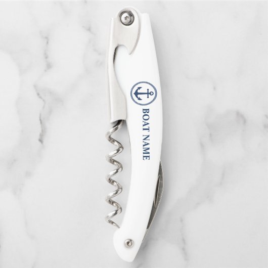 あなたのボート名クラシックいかりシーオンホワイト ソムリエナイフ (正面)