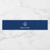 あなたのボート名コンパスいかりブルー ペットボトルラベル (シングルラベル)