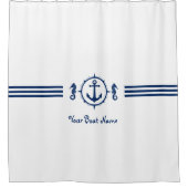 あなたのボート名シーホースいかりシャワーカーテンsh0a シャワーカーテン (正面)