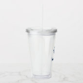 あなたのボート名ブルーコンパスいかり アクリルタンブラー (右)