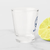 あなたのボート名ブルーシーいかり ショットグラス (左)
