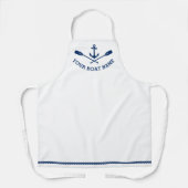 あなたのボート名航海のいかりはオールのロープを越えた エプロン (正面)