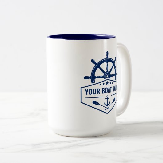 あなたのボート名航海のいかりオーズヘルムラージ ツートーンマグカップ (正面右)