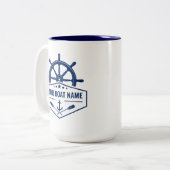 あなたのボート名航海のいかりオーズヘルムラージ ツートーンマグカップ (正面左)