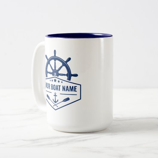 あなたのボート名航海のいかりオーズヘルムラージ ツートーンマグカップ (正面左)