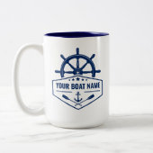 あなたのボート名航海のいかりオーズヘルムラージ ツートーンマグカップ (左)