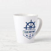 あなたのボート名航海のいかりオーズヘルム2サイド カフェラテマグ (右アングル)