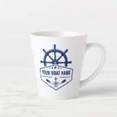 あなたのボート名航海のいかりオーズヘルム2サイド カフェラテマグ (右)