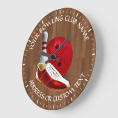 あなたのボーリングクラブ名前のボーリングクラブ所有者 ラージ壁時計 (傾斜)