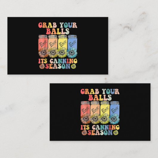 あなたのボールをつかむキャニングシーズンキャニングヒッピー2 名刺 (正面/裏面)