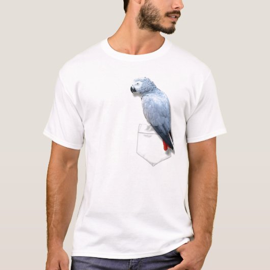 あなたのポケットのアフリカ灰色 Tシャツ (正面)