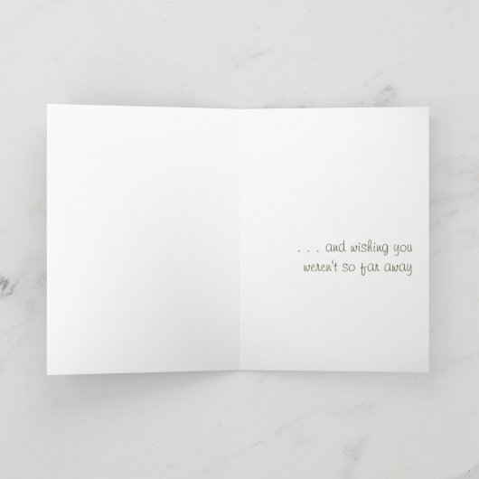 あなたのマイルのビーチの砂の塀の考えることを渡って カード (内部)