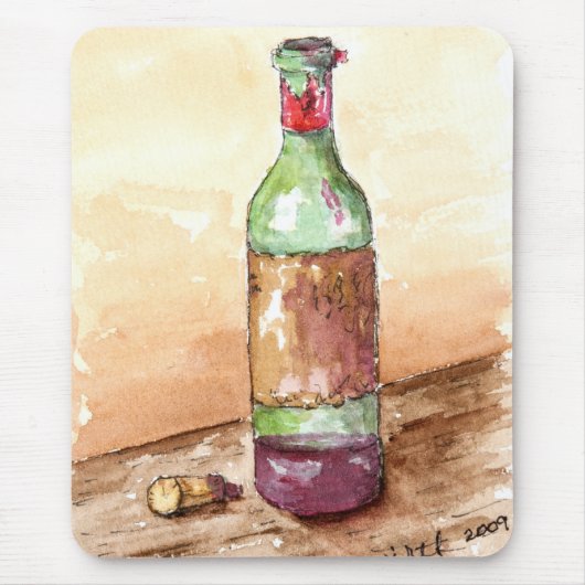 あなたのマウスをワインのマウスパッドスリップまたは滑ること マウスパッド (正面)