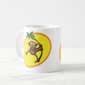 あなたのマグの幸せな猿 コーヒーマグカップ (正面左)