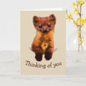 あなたのマツマーティンのおもしろいな野性生物の動物に考えること カード (黄色い花)